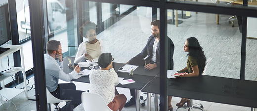 Business professionals in a meeting