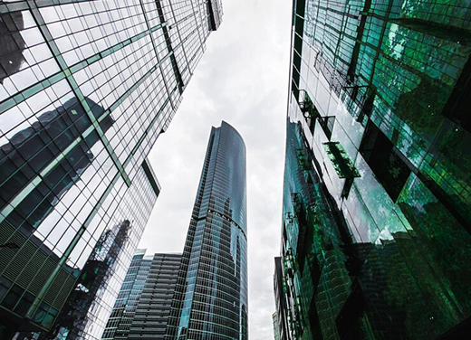 Modern office buildings